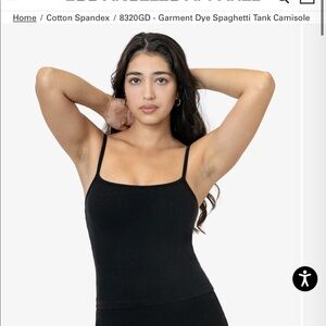 Los Angeles Apparel Garment Dye Spaghetti Tank Camisole